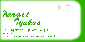 margit tyukos business card